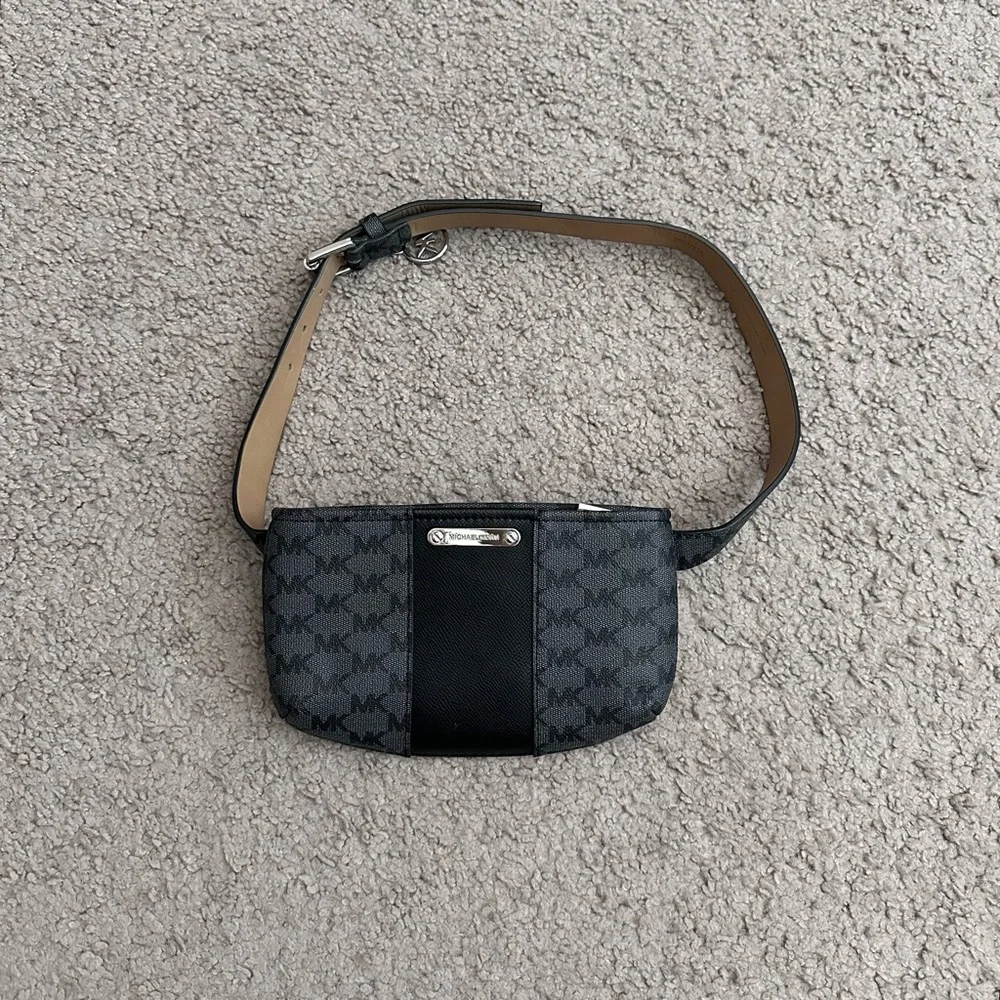 Michael Kors MK Logo Canvas Belt Bag Womens
